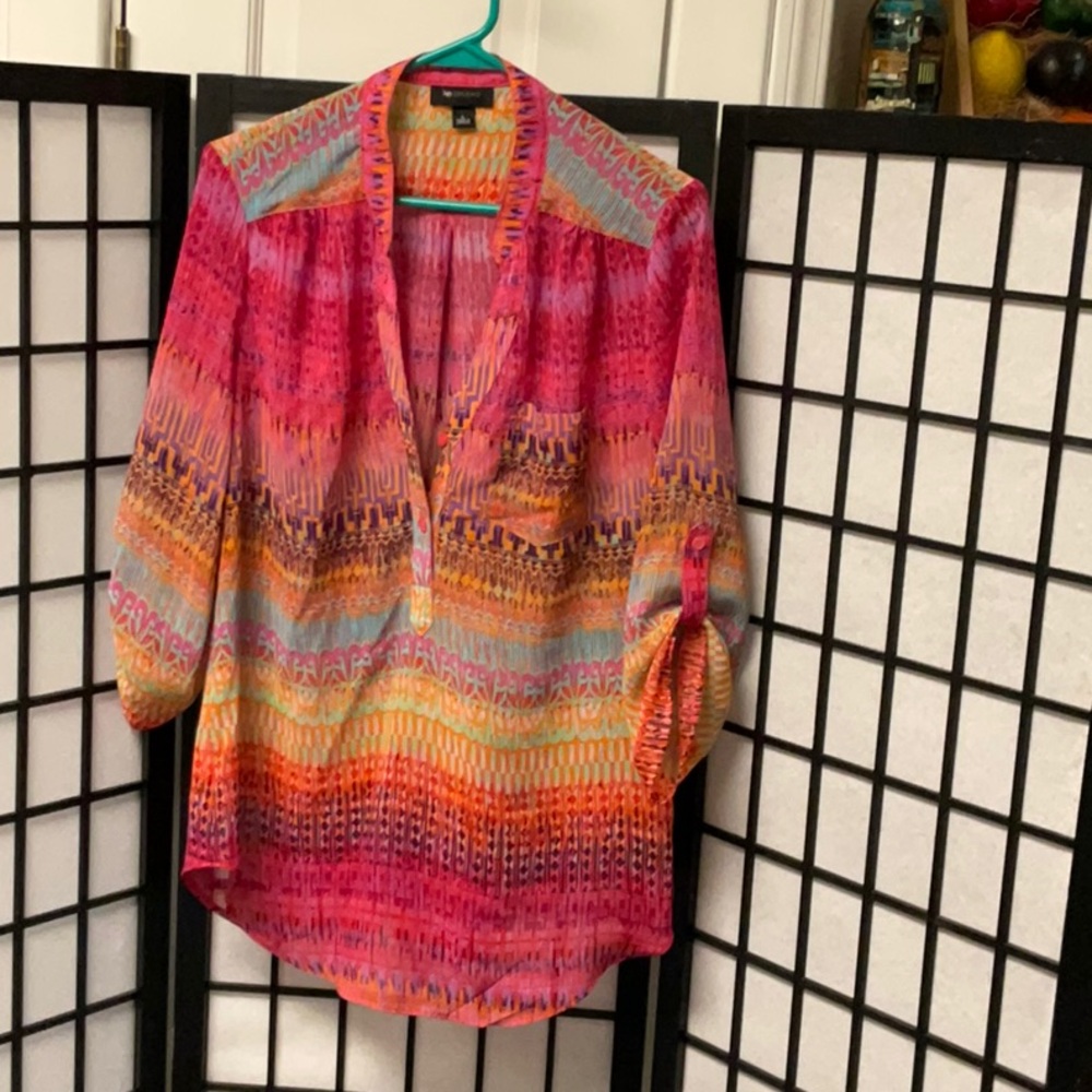 AB STUDIO sheer top size L excellent condition